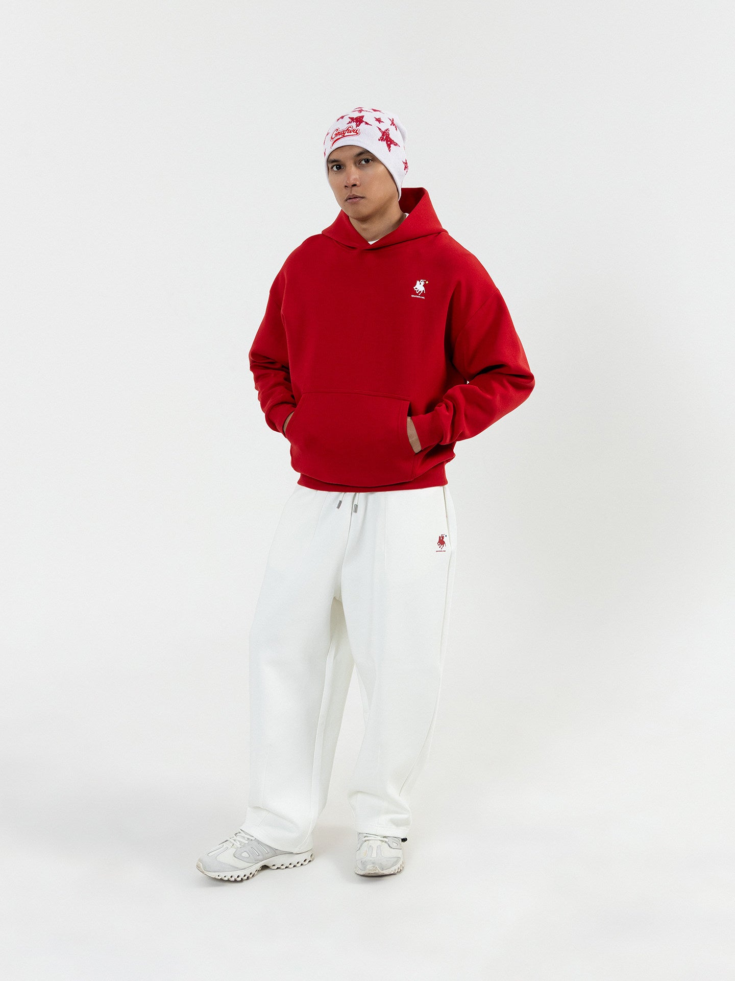 GRAF&WU Knight War Horse Star Long-sleeved Air Layer Cotton Hoodie