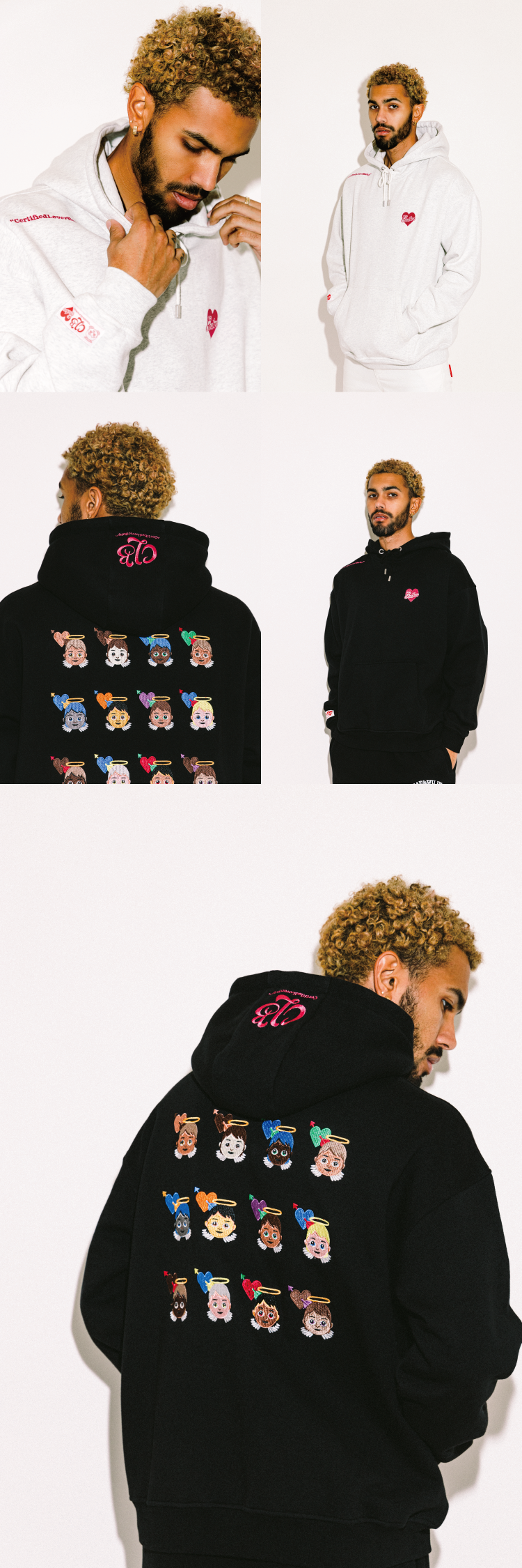 GRAF&WU Certified Lover Baby Embroidered Loose Fleece Hoodie