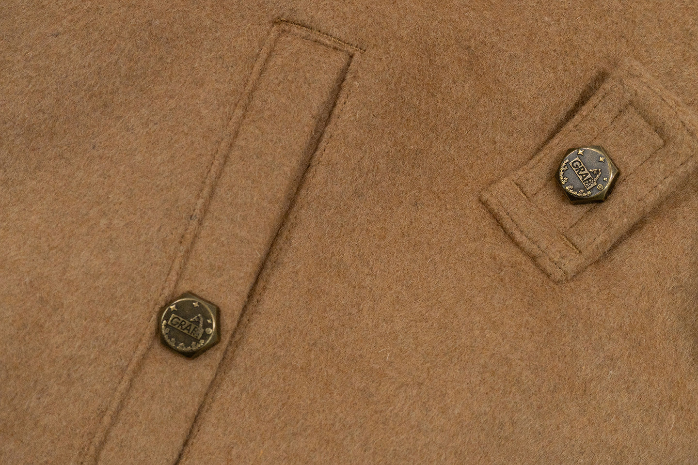 GRAF&WU Red Wine Glass Star Pattern Wool Collar Bomber Jacket