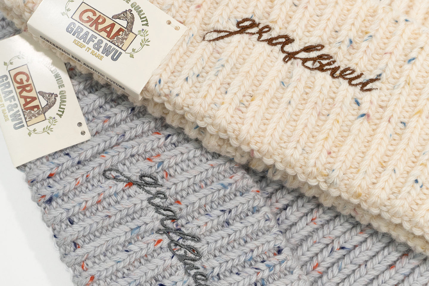 GRAF&WU Letter Fashion Warm Wool Knitted Beanie