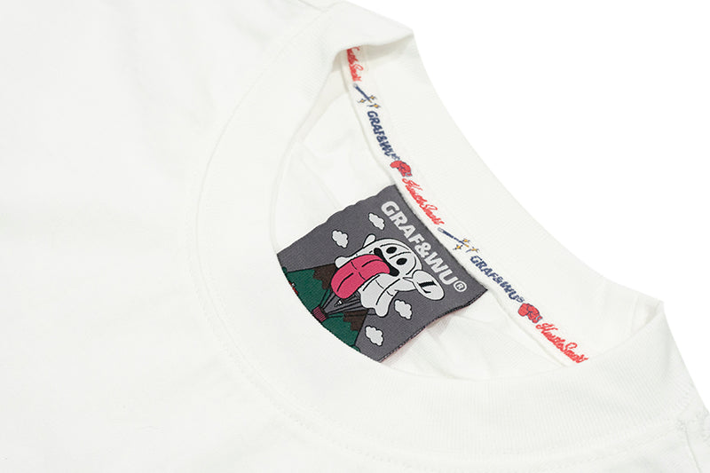 GRAFWU Nature Series Cute Ghost Bee, Flower, Snail, Elements Embroidered T-Shirt