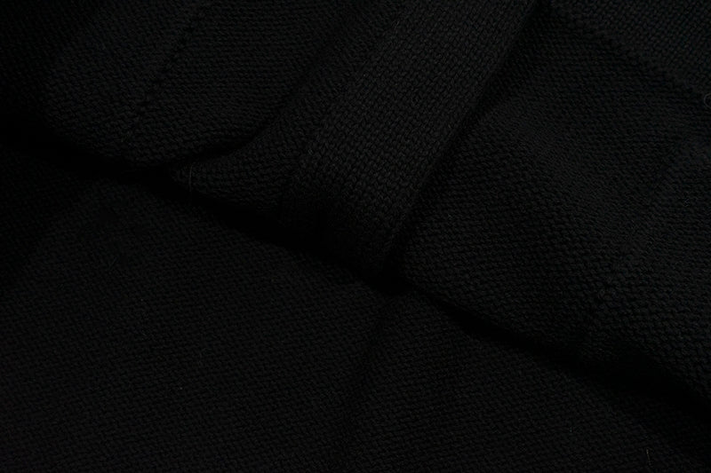 GRAF&WU Embroidered Badge Vintage Shawl Collar Knitted Sweater