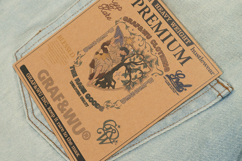 GRAF&WU Baggy Fit Washed Jeans