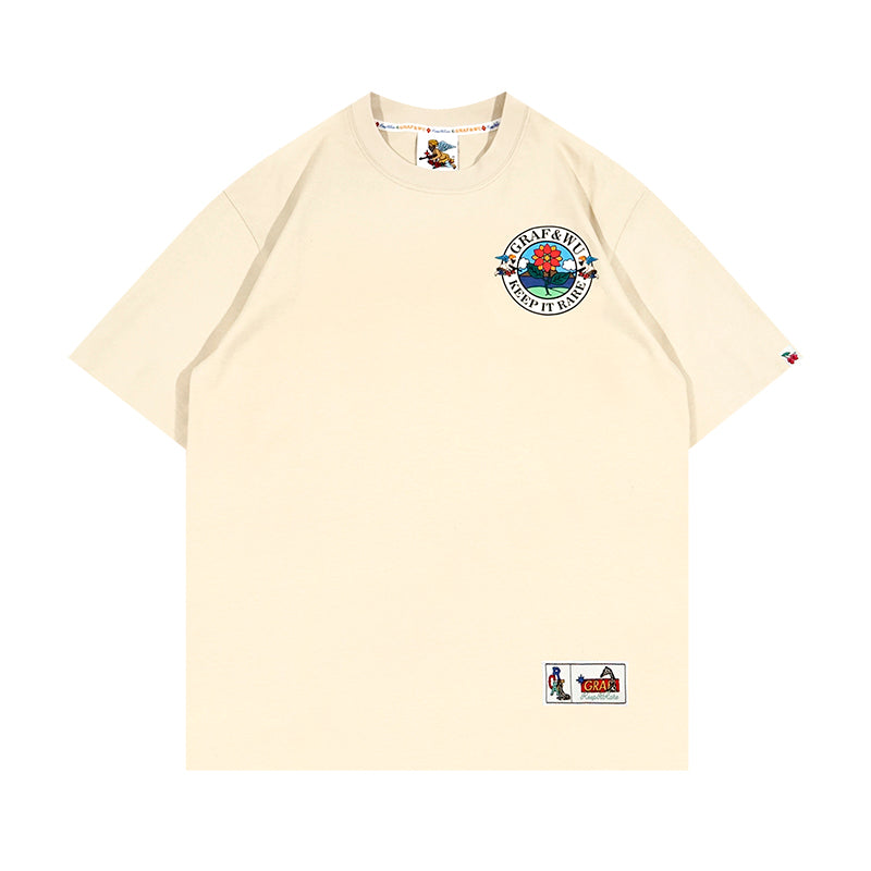 GRAFWU Keep It Rare Flower Angel Badge T-Shirts