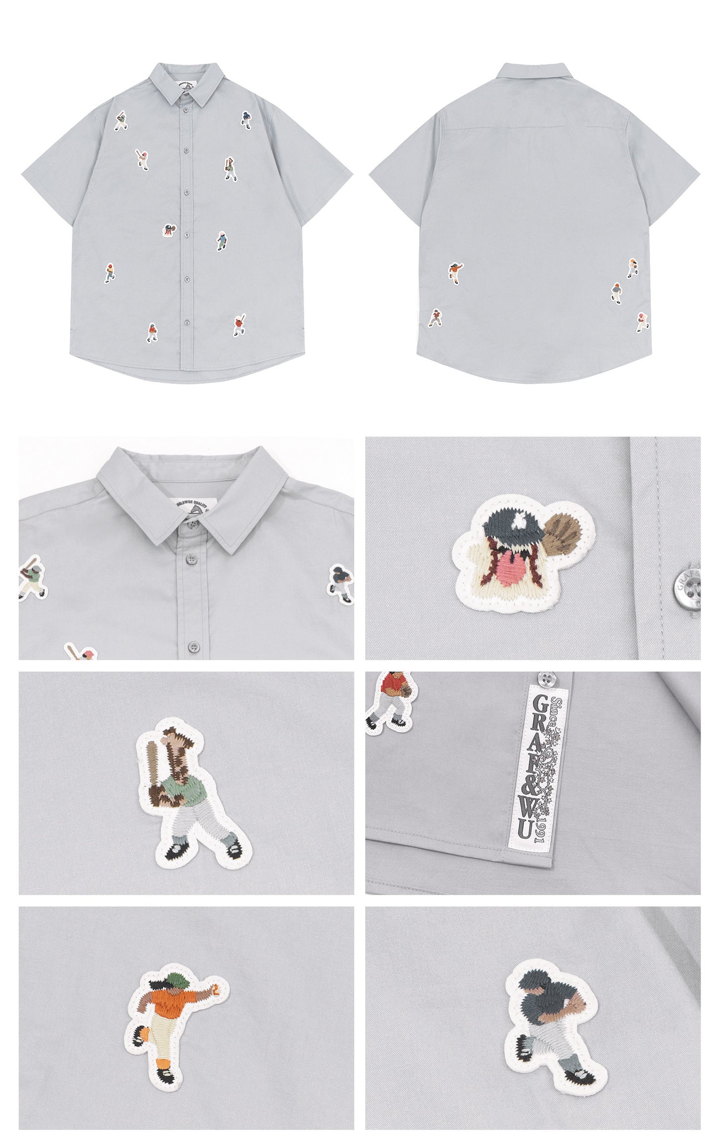 GRAF&WU Sports Giraffe Mini Embroidered T-Shirt