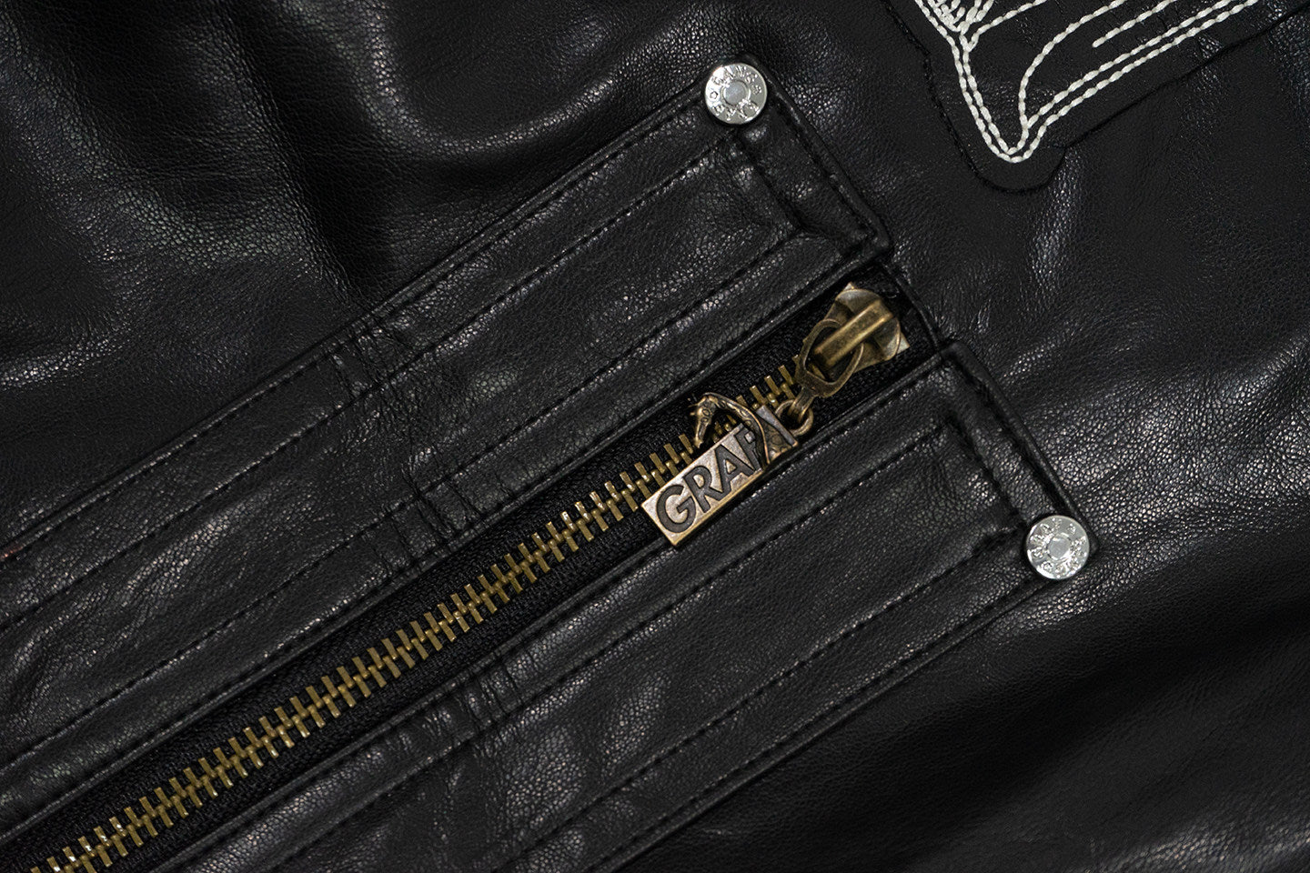 GRAF&WU World Is Yours Victory Goddess Motorcycle Retro Leather Jacket