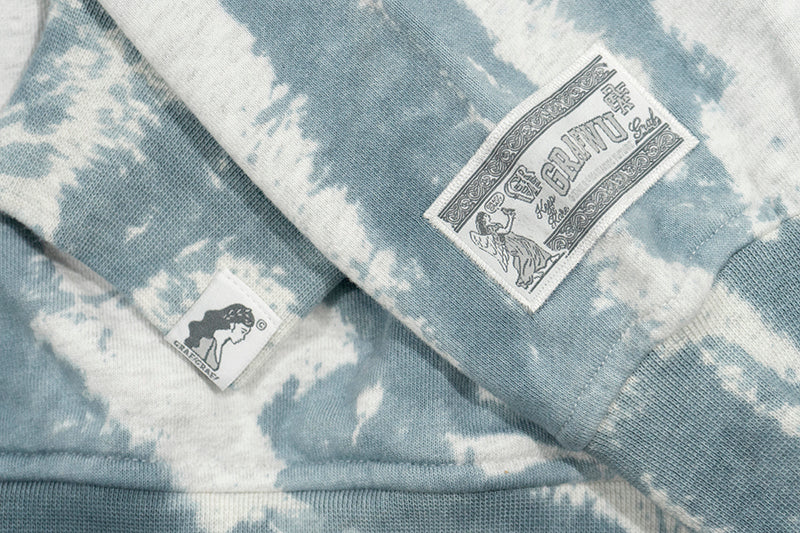 GRAF&WU Original Giraffe Swirl Tie-Dye Design Oversize Pullover Hoodie