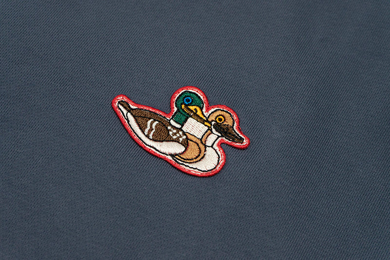 GRAF&WU Ducks Eembroidery Couple Fleece  Crewneck Sweatshirt