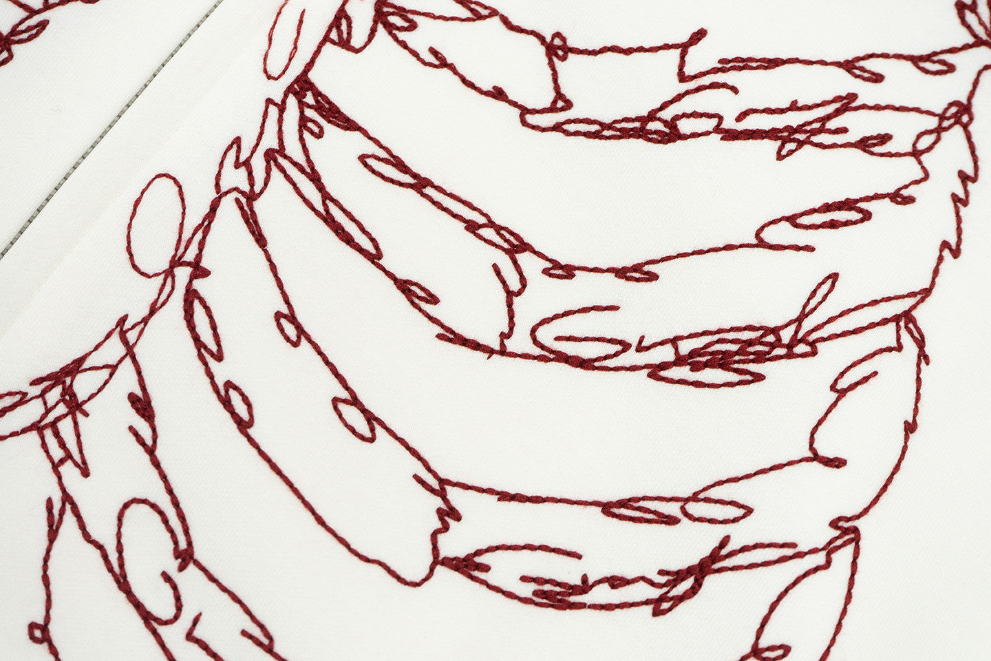 GRAF&WU Rib Cage Skeletal Hand Embroidery Zip-Up Jacket