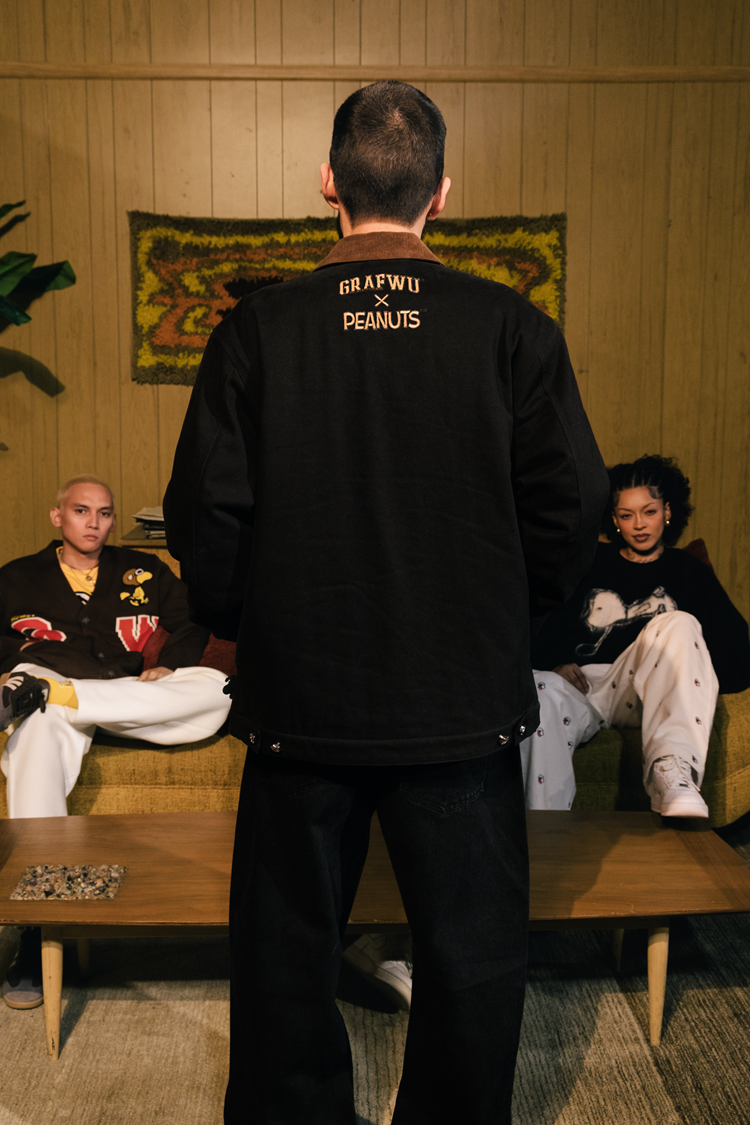 GRAF X PEANUTS Paper Bag Over Head Social Anxiety Barn Jacket