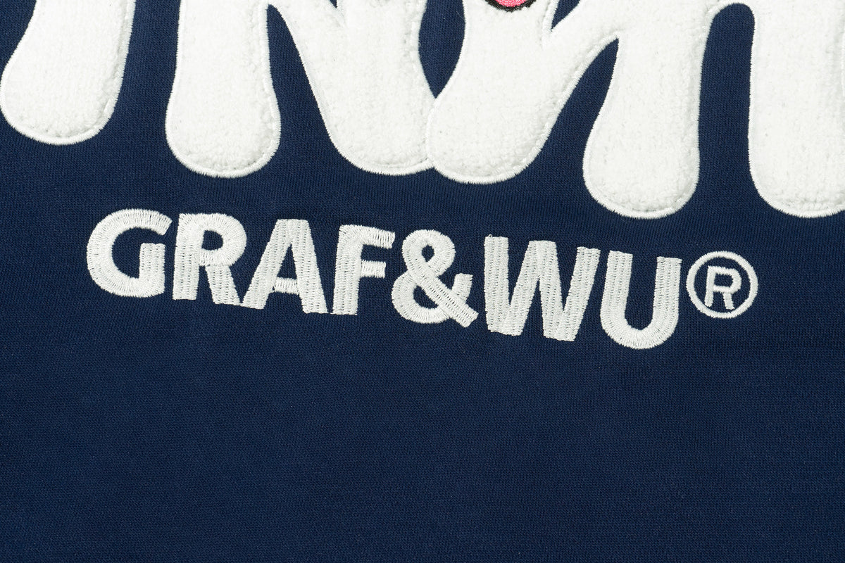 GRAFWU New York Cute Ghost Pattern Fleece Hoodie