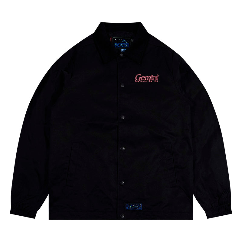 GRAF&WU 12 Signs Hip-hop Lyrics Embroidery Print Windproof Coach Jacket