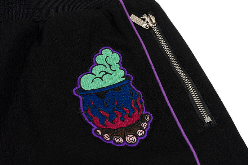 GRAF&WU Devil Two-Headed Sheep Embroidered Basketball Shorts