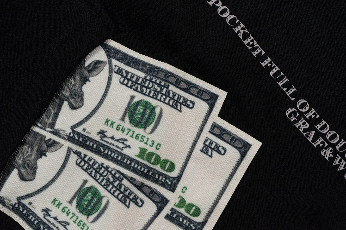 GRAF&WU No Budget Limits Streetwear Giraffe Money Graphic Hoodie