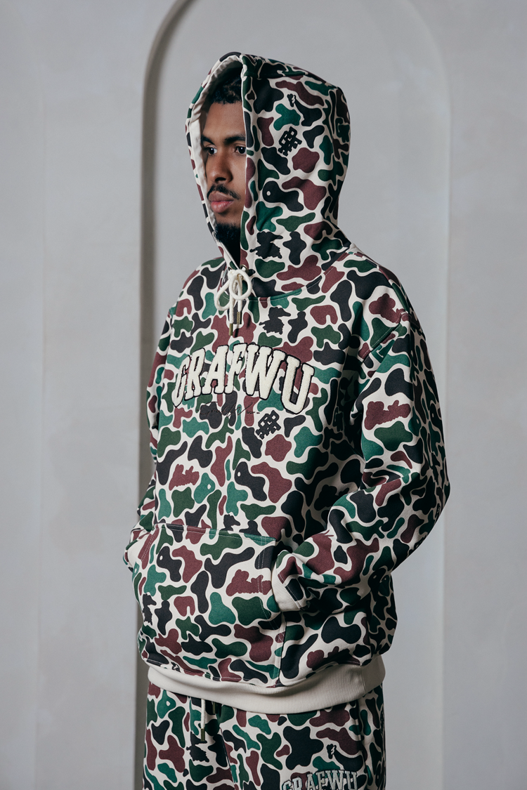 GRAF&WU Hidden Attack Multi-color Camouflage Oversize Hoodie