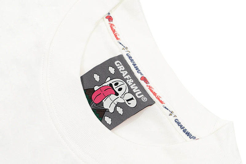 GRAF&WU T-Shirts 12 Natural Elements Cute Ghost Design T-Shirts Tai Chi Pattern Summer T-Shirt Embroidered Cotton Short Sleeve