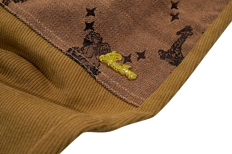 GRAF&WU Fashion Spliced Canvas Workwear Loose Trousers