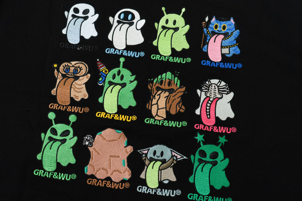 GRAF&WU 12 Alien Booghost Embroidered Long Sleeve