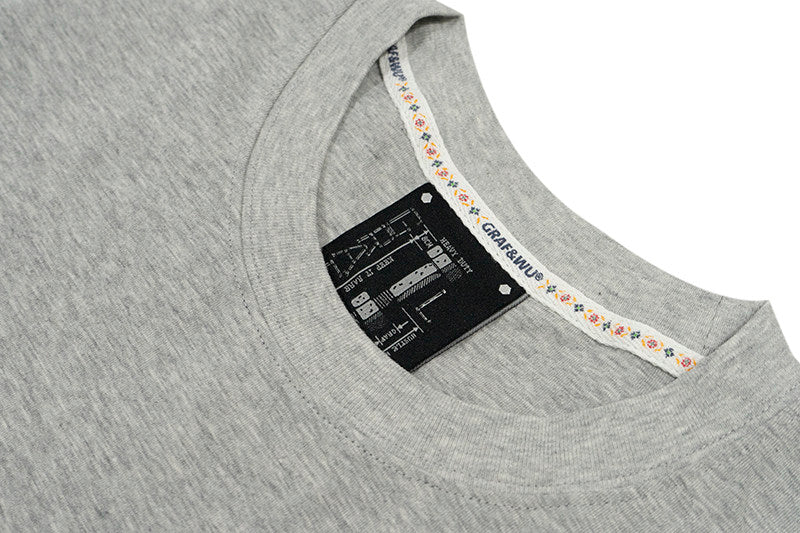 GRAF&WU Brand Letter 3D Embroidered Cooling Causal Loose T-Shirt