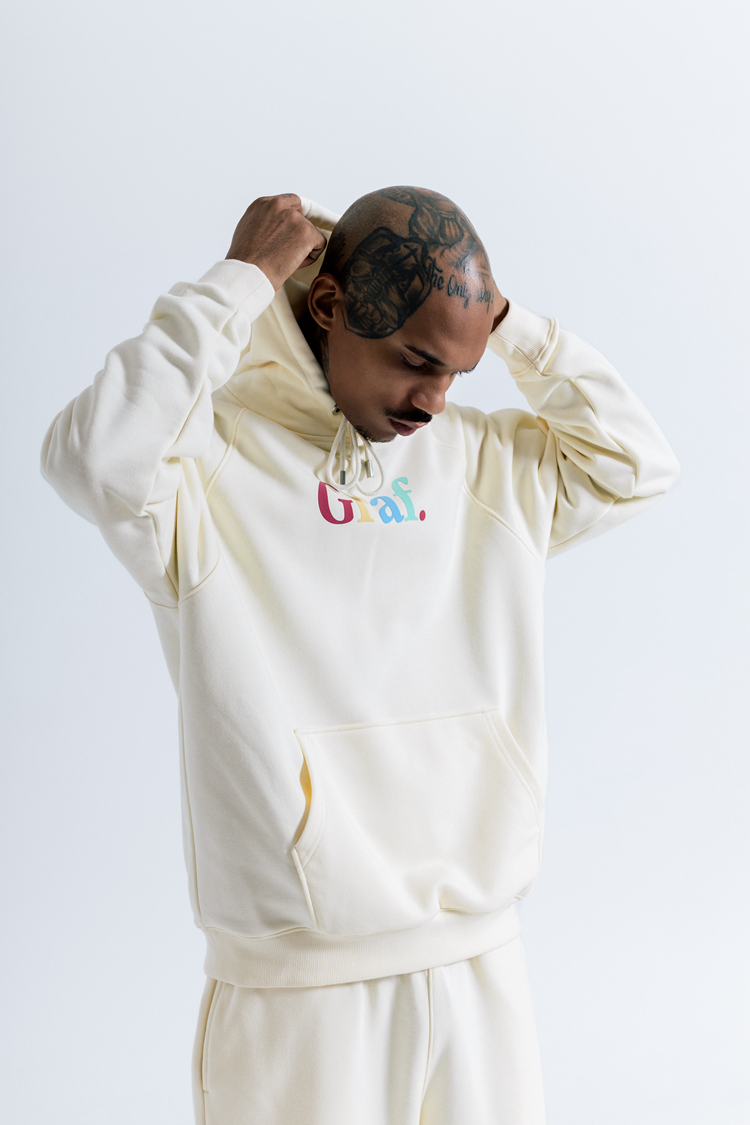 GRAF&WU Gradient Graf Fleece Oversized Streetwear Hoodie