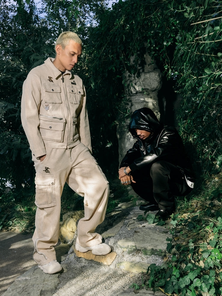 GRAF&WU Metal AK47 Angel Giraffe Military Multi-Pocket Jacket | Tactical Streetwear