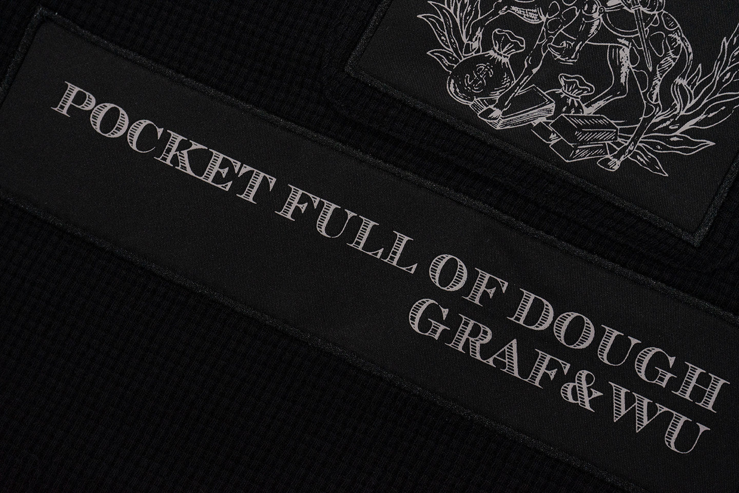 GRAF&WU Paid In Full Giraffe Knight Embroidered Waffle Long Sleeve