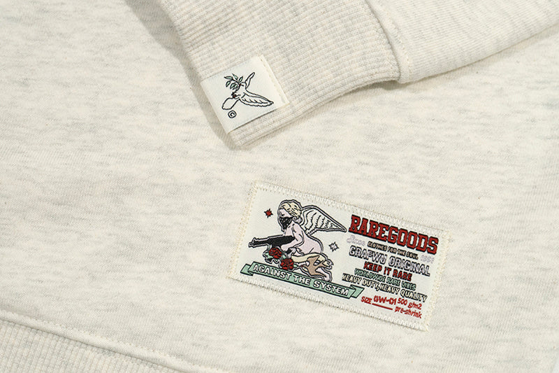 GRAF&WU Knight Slays Dragon Printed Street Hoodie