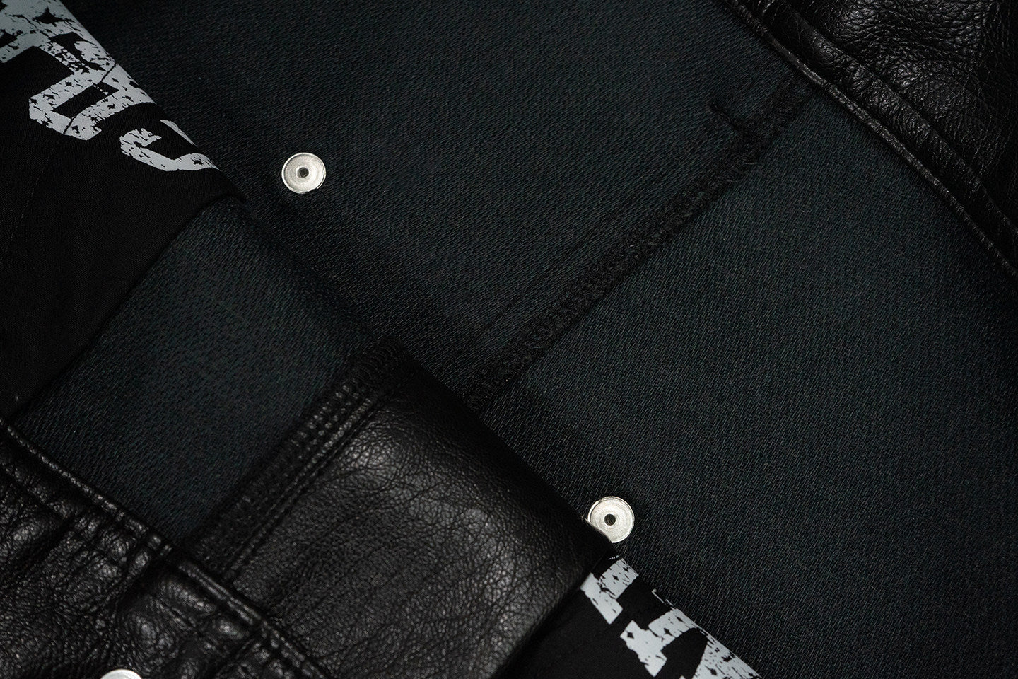 GRAF&WU Fashion AK Angel Black Warrior PU Leather Lumberjack Pants
