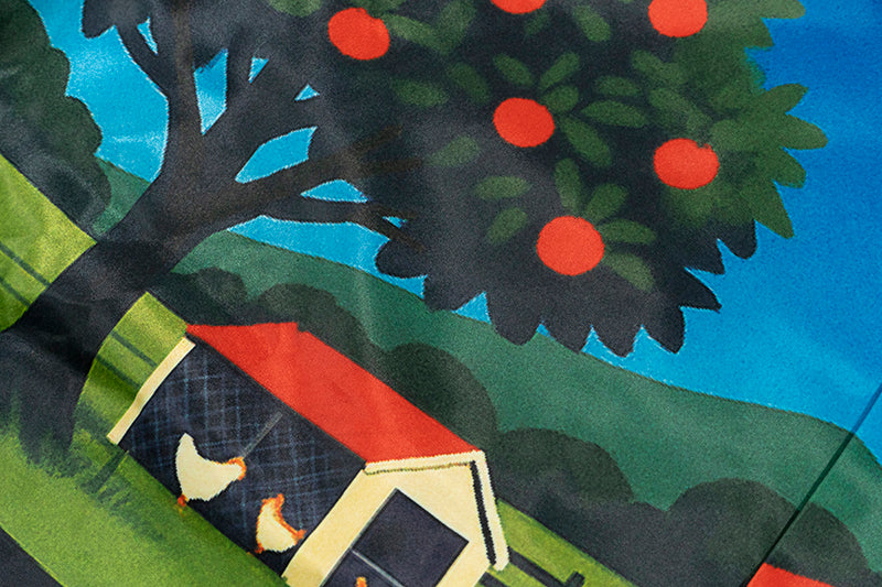 GRAF&WU Embroidered Cows Apple Prints T-shirts