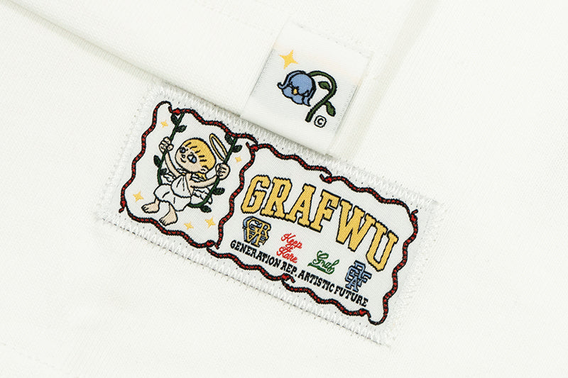 GRAFWU Handmade Embroidered Floral T-Shirt