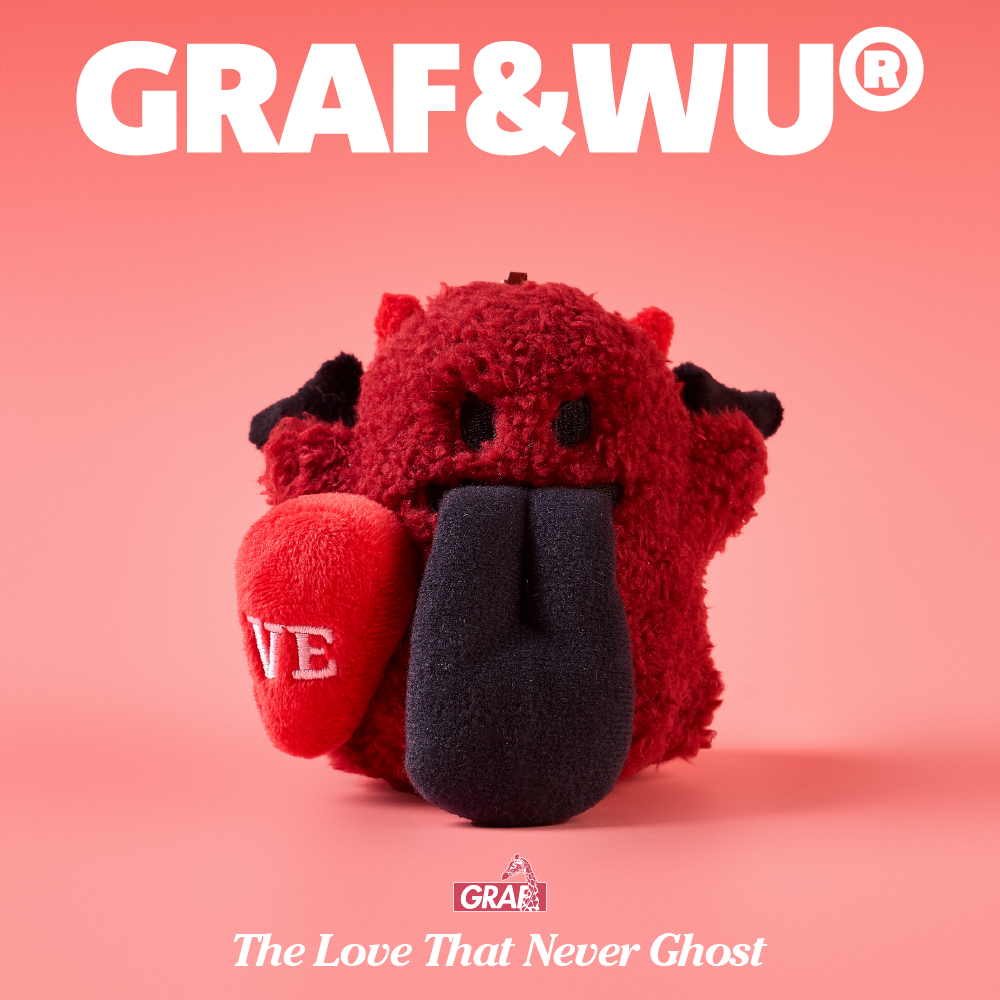 GRAF&WU BooGhost Unfading Love Magnetic Couple Plush Bag Charm