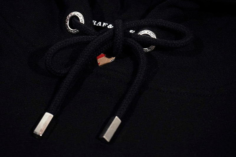 GRAF&WU Embroidered Hoodie - Fleece Pullover Sweatshirt Unisex Streetwear