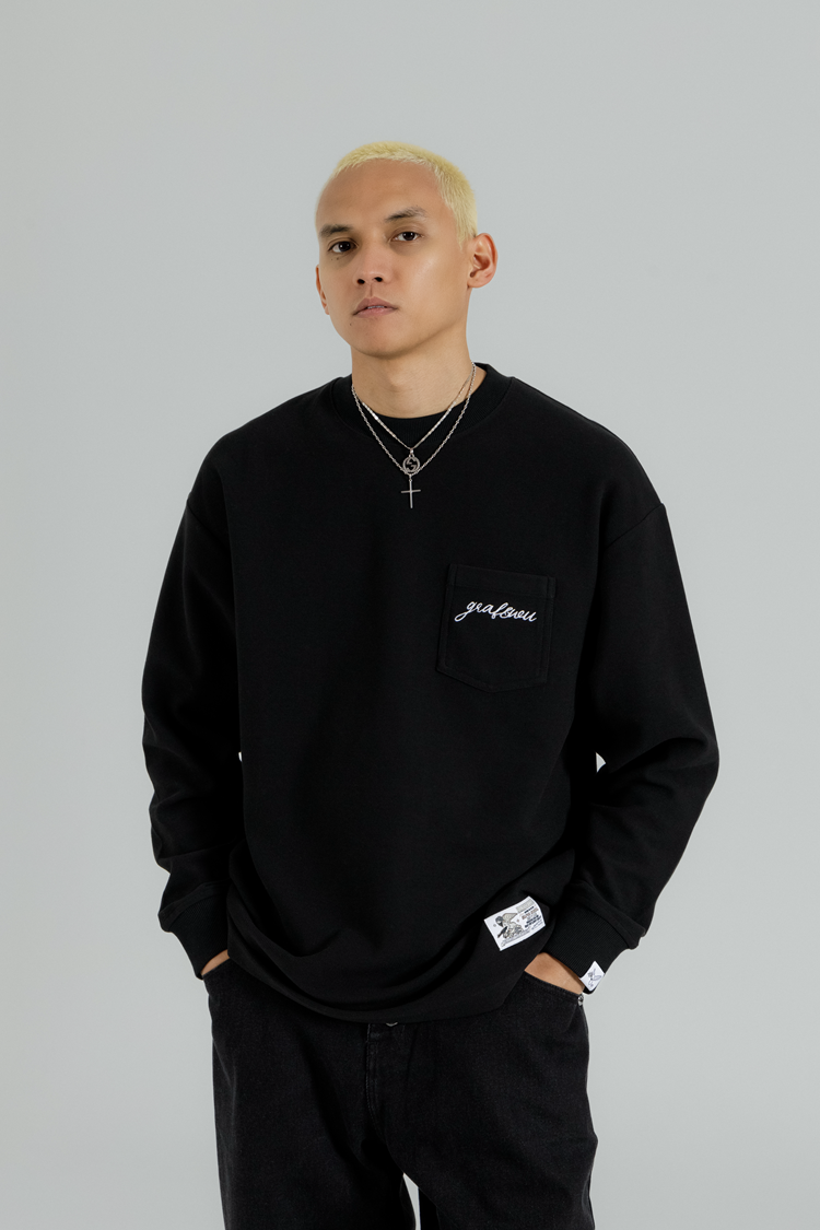 GRAF&WU Clean Fit Solid Cotton Long-sleeved Shirt