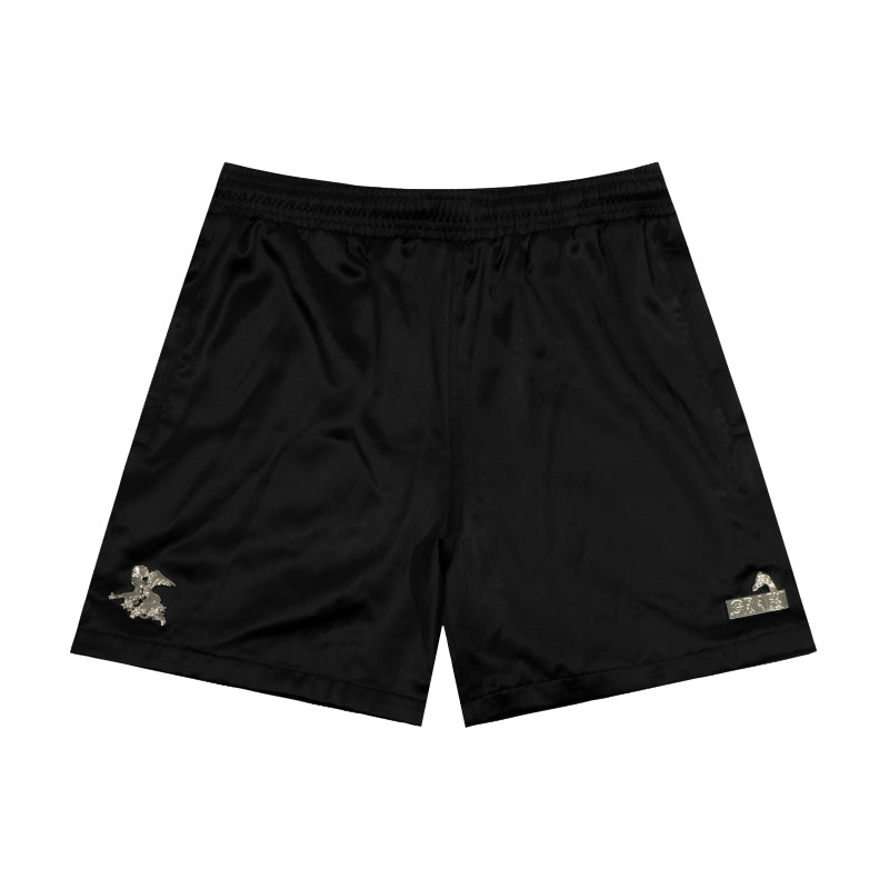 GRAFWU AK47 Angel Acetate Satin Shorts