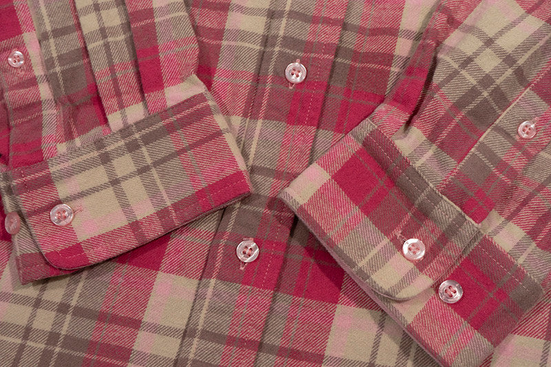 GRAF&WU Fashion Plaid Design Loose Cozy Cotton Long-sleeved Shirt