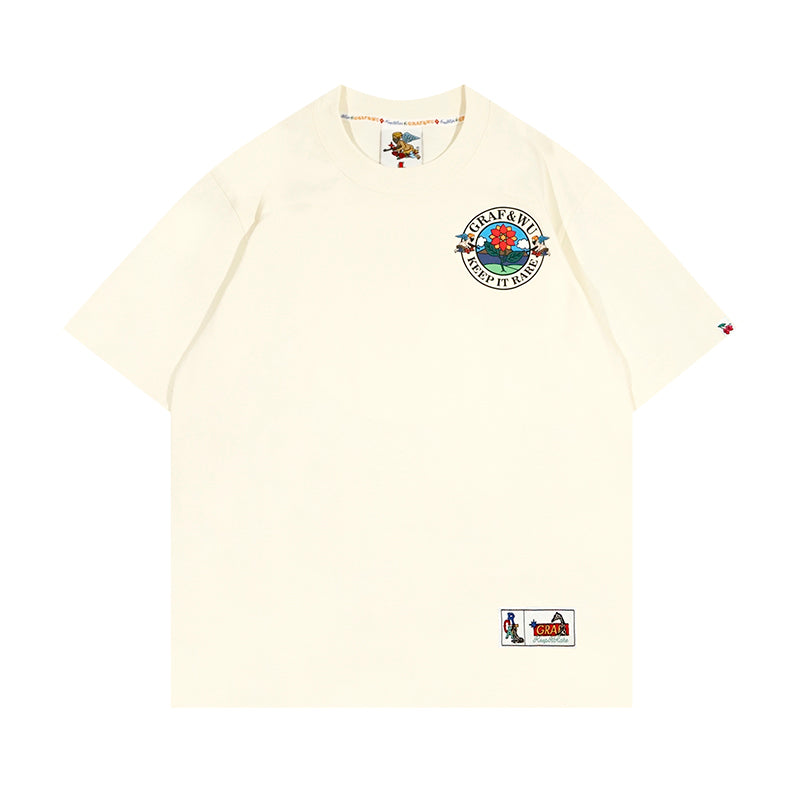 GRAFWU Keep It Rare Flower Angel Badge T-Shirts