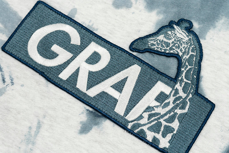 GRAF&WU Original Giraffe Swirl Tie-Dye Design Oversize Pullover Hoodie