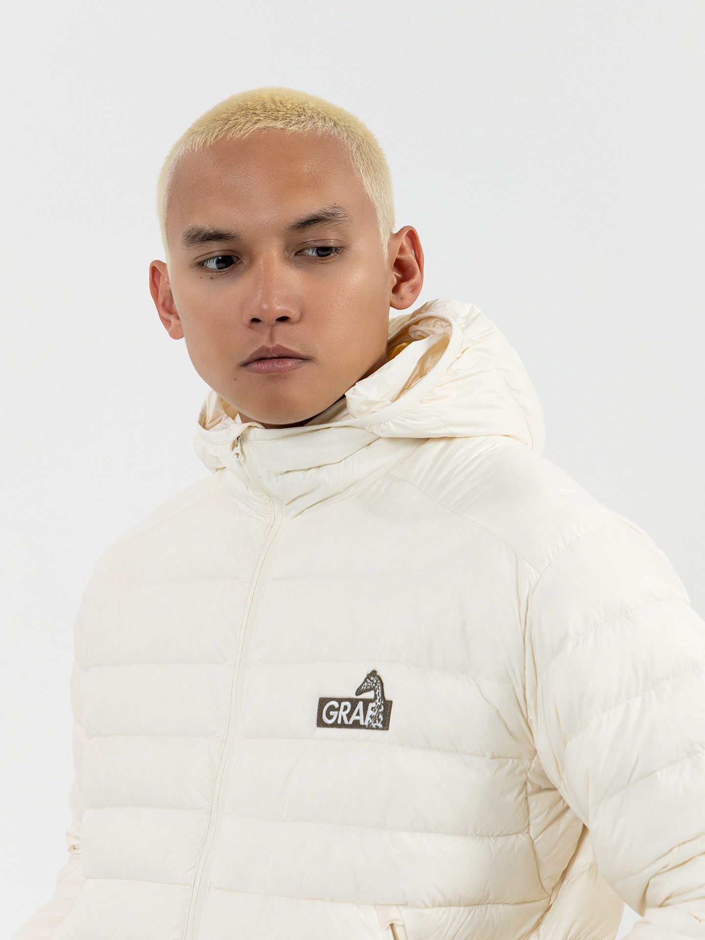 GRAF&WU Yeti Cute Ghost Character Lightweight Fashion Down Jacket