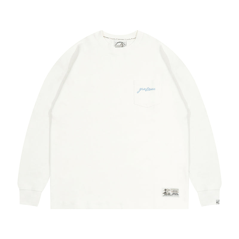 GRAF&WU Clean Fit Solid Cotton Long-sleeved Shirt