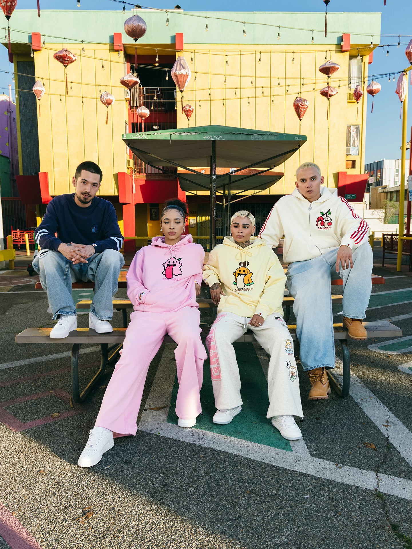 GRAF&WU Fruit Cute Ghost Embroidery long-sleeve Shirt