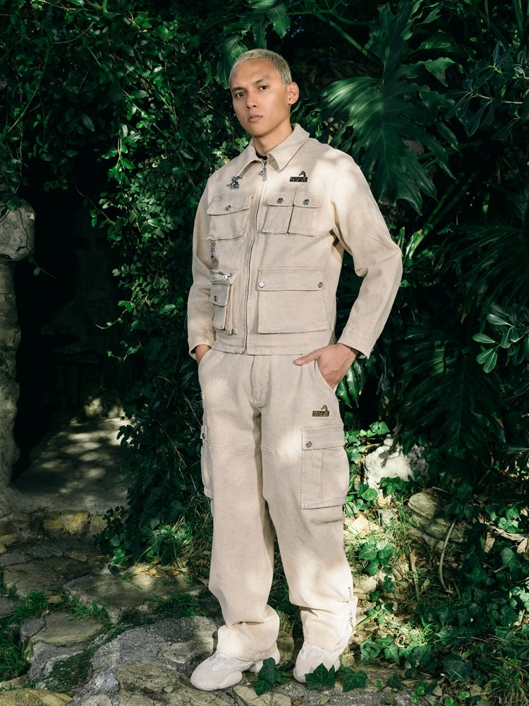 GRAF&WU Metal AK47 Angel Giraffe Military Multi-Pocket Jacket | Tactical Streetwear