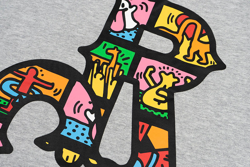 GRAF&WU Tribute Keith Haring Pop Art Cartoon Long-sleeved Shirt