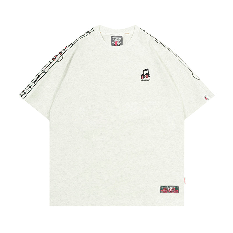 GRAFWU Music Notes Cute Ghost T-Shirts