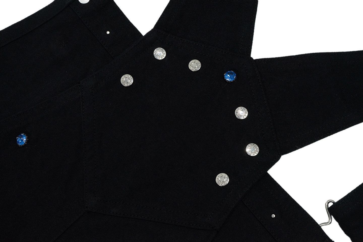 GRAF&WU Fashion Studded Blue Rhinestone Denim Overalls - Bling Streetwear