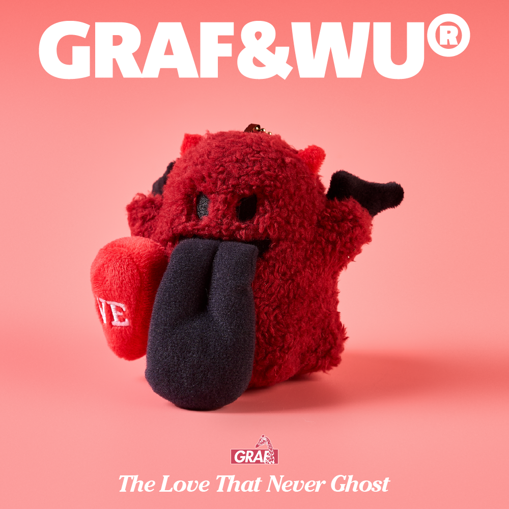 GRAF&WU BooGhost Unfading Love Magnetic Couple Plush Bag Charm