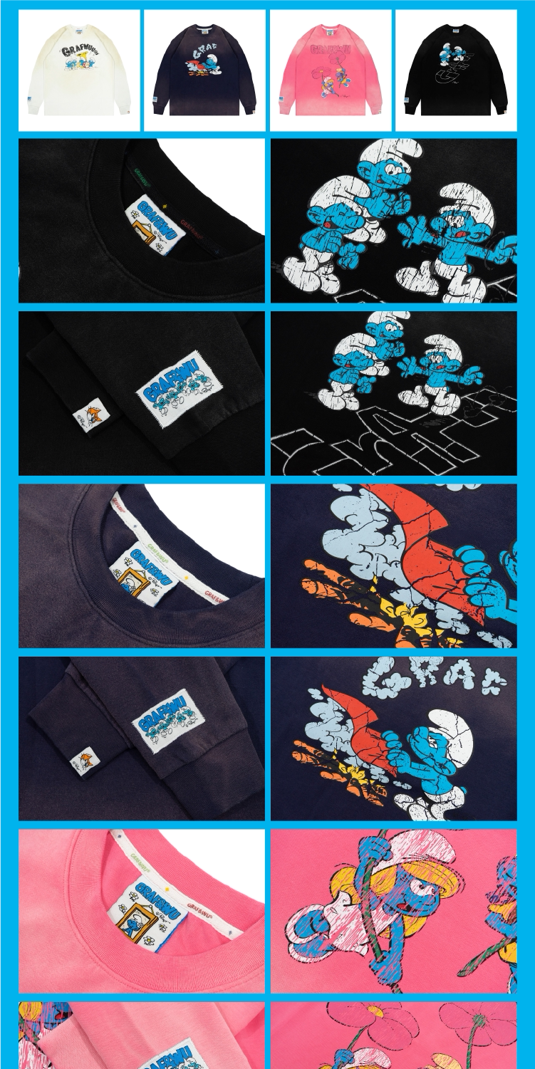 GRAF&WU Classic Character Scenes Distressed Vintage Long-Sleeved Shirt