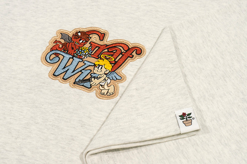 GRAFWU 9 Relationships Angel Devil Embroidery T-Shirts