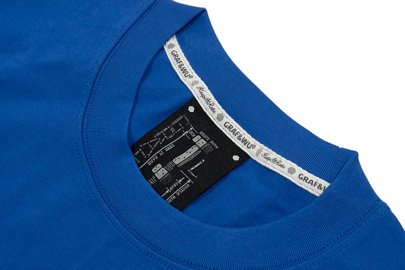 GRAF&WU Embroidered Letter Graphic Tee 100% Cotton Streetwear
