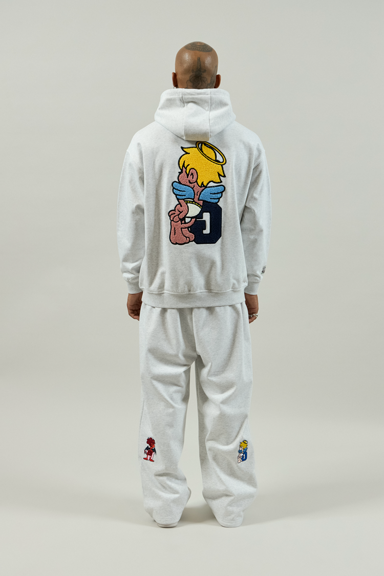 GRAF&WU Angel G Devil W Towel Embroidery Hoodie