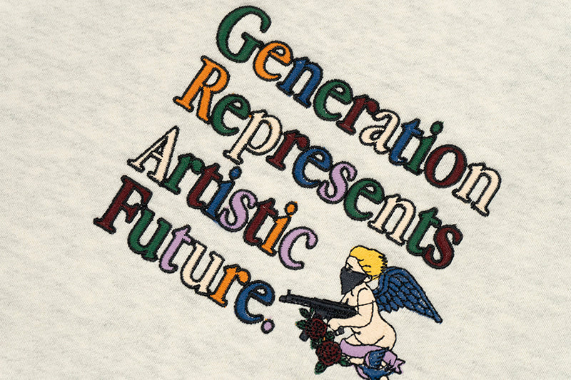 GRAF&WU AK47 Angel Embroidered Fleece Cozy Sweatshirt